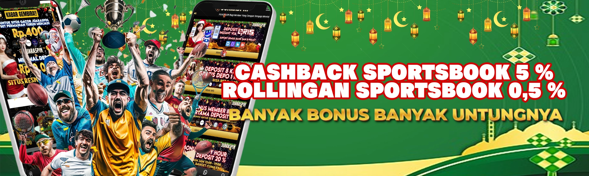 Cashback 5% dan Rolingan 0.5% buat taruhan sportbook makin untung.