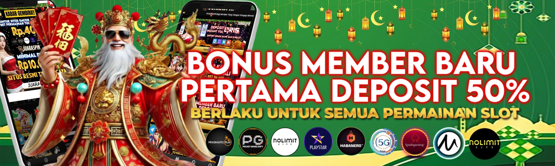 Bonus 50% untuk Member Baru di Juaraspin - Deposit Pertama Lebih Untung!