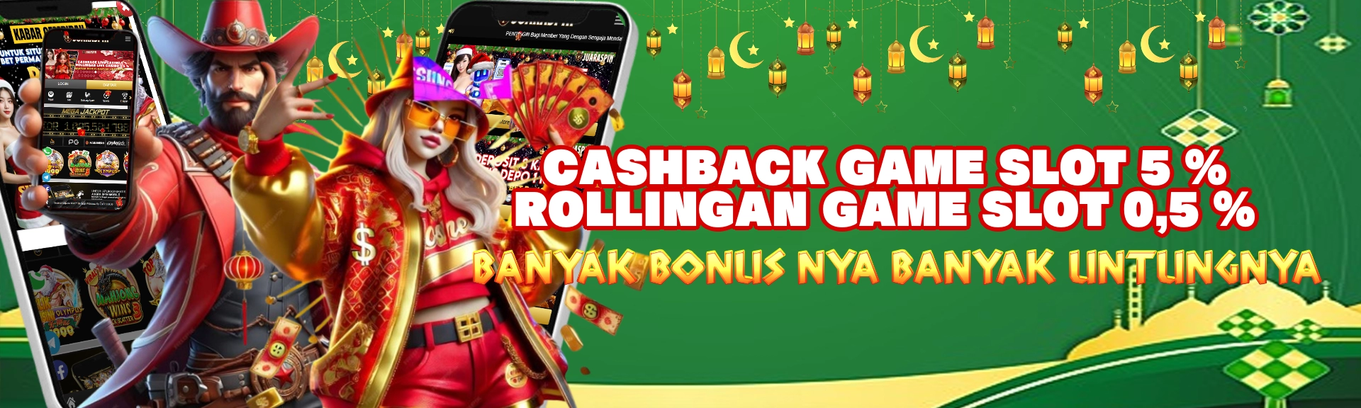 Cashback 5% dan Rolingan Slot 0.5% buat main makin untung di semua game favoritmu.